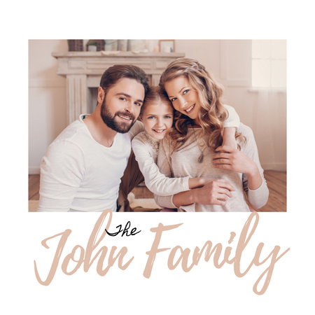 Aranyos fotó boldog családról Photo Book tervezősablon