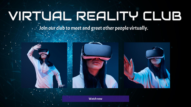 Virtual Reality Club  Youtube Thumbnail Design Template