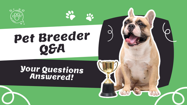 Designvorlage Pet Breeder Q&A Session In Vlog Episode für Youtube Thumbnail
