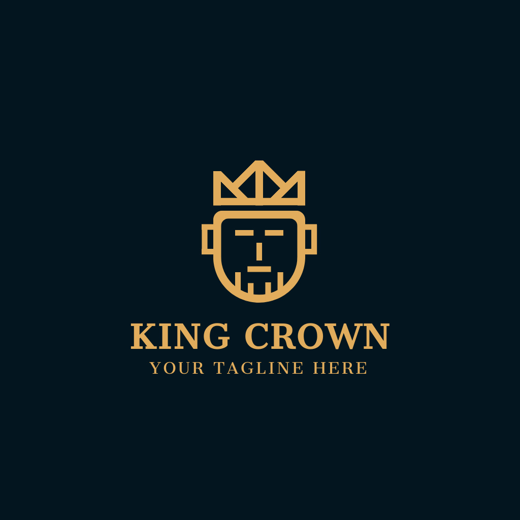 Company Emblem with King Logo Design Template