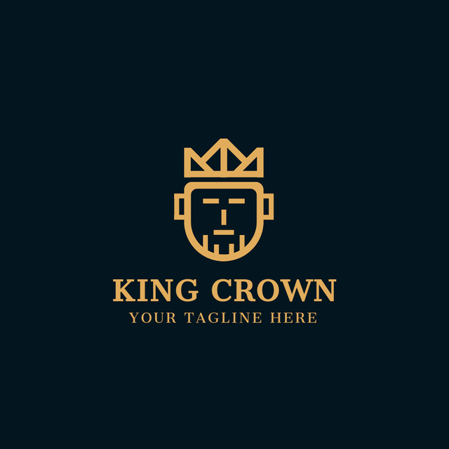 Company Emblem with King Logo Design Template
