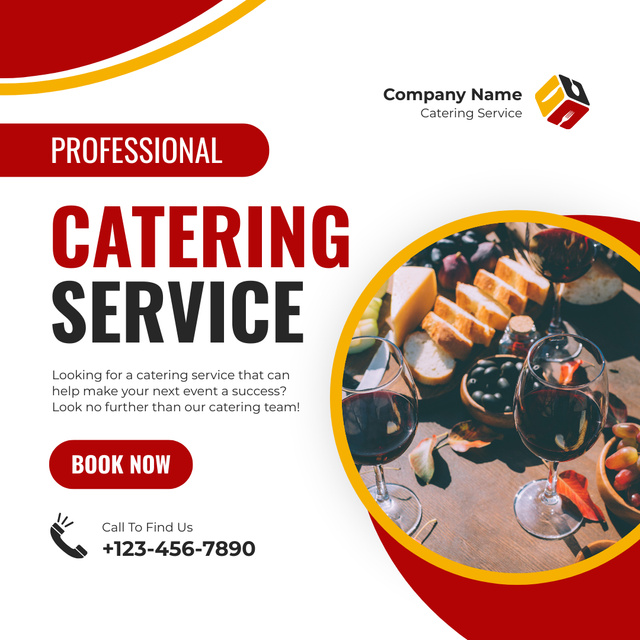 Ad of Professional Catering Services Instagram Modelo de Design