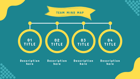 Designvorlage Gefütterte Schema-Mind-Map für Teams mit Titeln für Mind Map