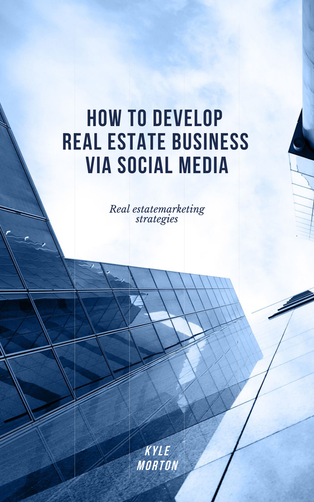 Glass Skyscrapers And Real Estate Investment Guide Book Cover Design Template