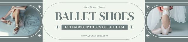 Designvorlage Offer of Ballet Shoes für Ebay Store Billboard