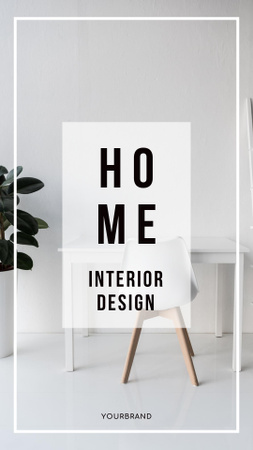 Plantilla de diseño de Interior minimalista Scandi en gris Mobile Presentation 
