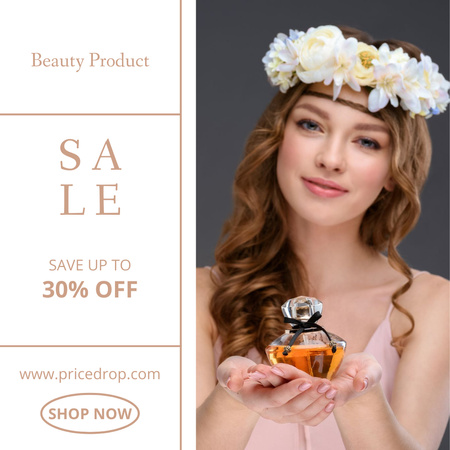 Beauty Product Sale with Perfume Instagram Design Template