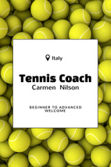 Tennis Classes Ad with Balls