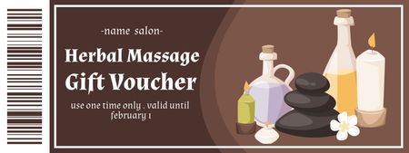 Herbal Oil Massage Therapy Advertisement Coupon Design Template