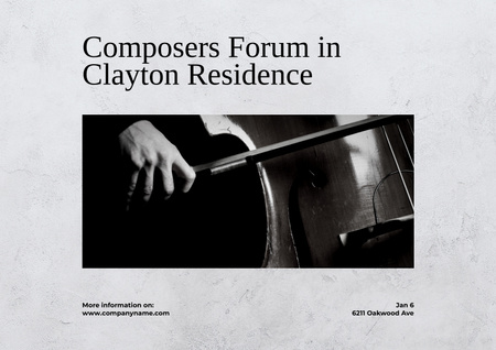 Composers Forum in Residence Poster A2 Horizontal Design Template