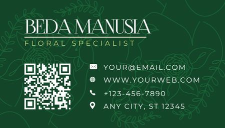 Floral Specialist Offer Business Card US Design Template