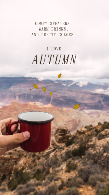 Autumn Inspiration with Girl in Stylish Outfit Instagram Video Story Design Template