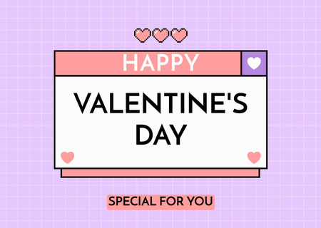 Simple Congratulations on Valentine's Day Card Design Template