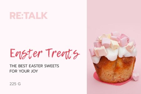 Delicious Easter Treats Offer Label Design Template