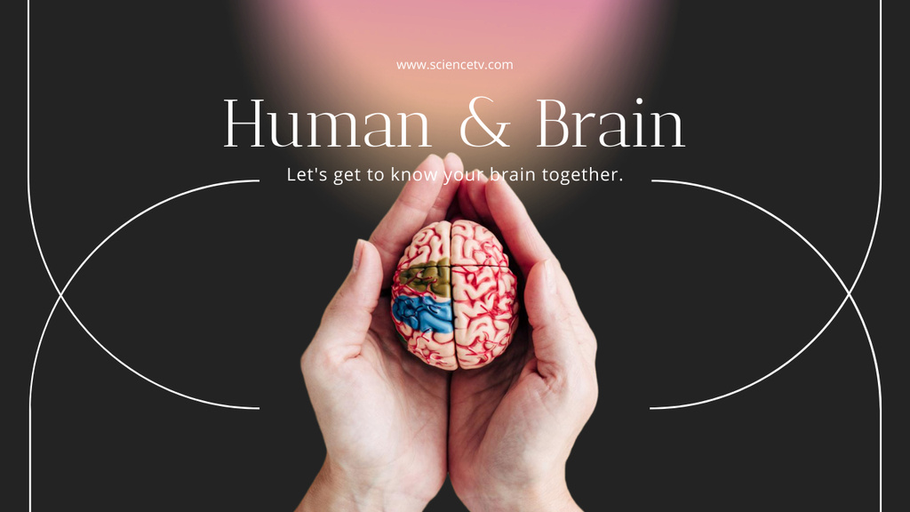 Human And Brain Youtube Thumbnail Design Template