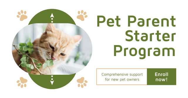 Plantilla de diseño de Cat Parent Starter Program Facebook AD 