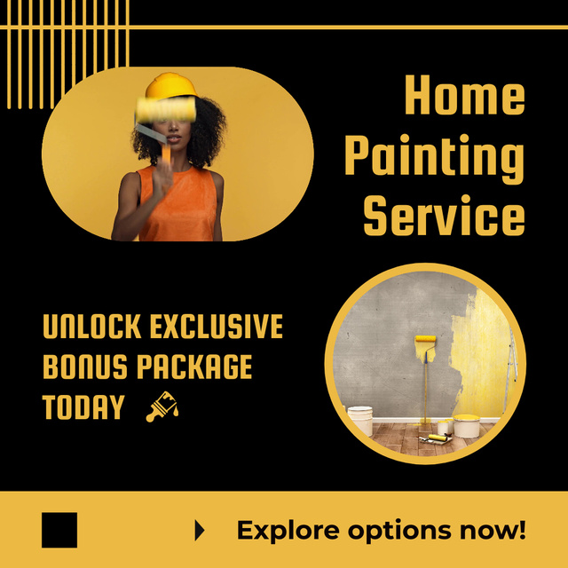 Professional Home Painting Service Animated Post – шаблон для дизайна