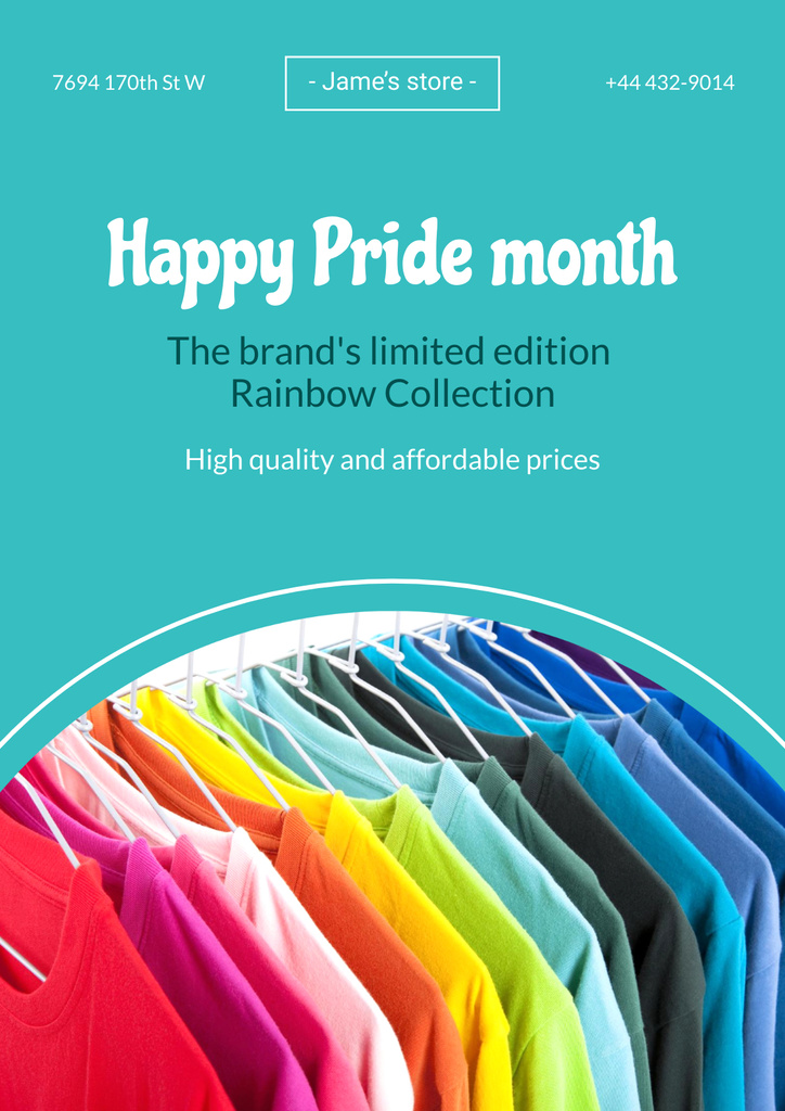 Pride Month Celebration Poster Design Template