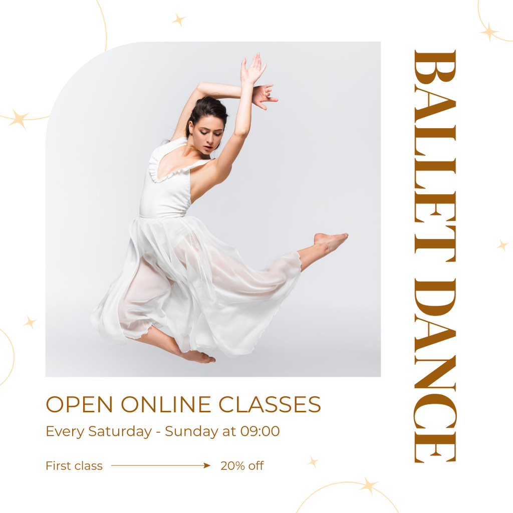 Modèle de visuel Ad of Open Online Dance Classes - Instagram