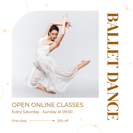 Template di design Annuncio di lezioni di ballo online aperte Instagram