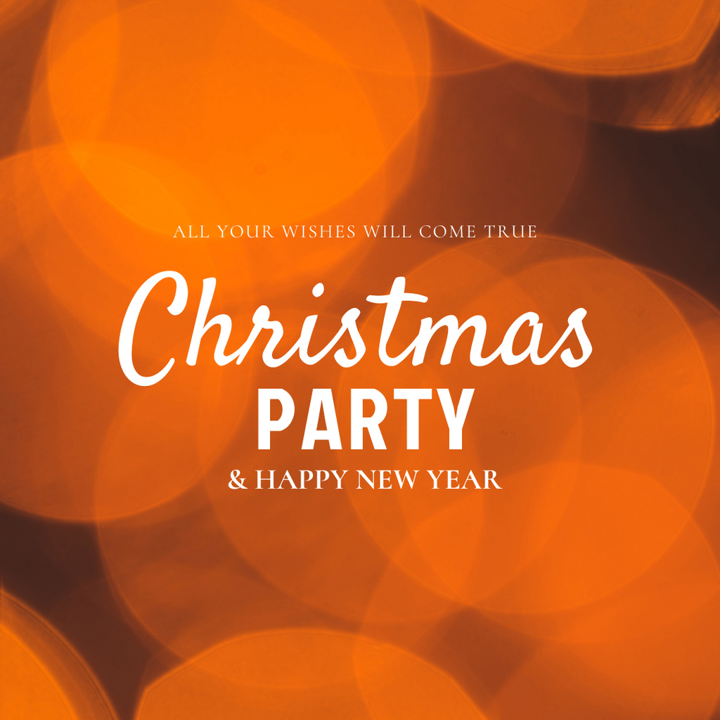 Modèle de visuel Christmas Night Party Announcement - Instagram