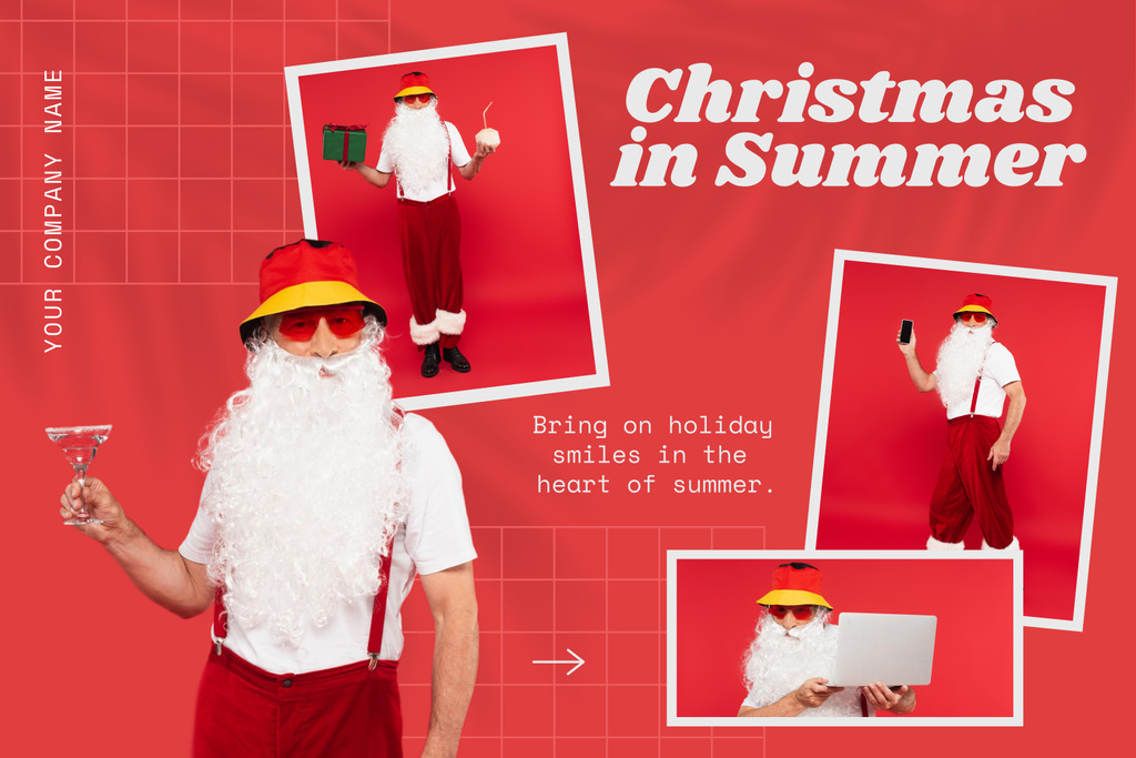 Designvorlage  Celebrate Christmas in July für Mood Board