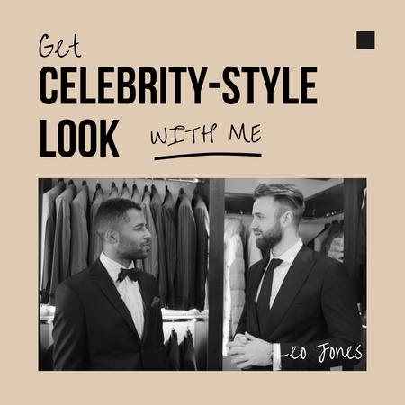 Platilla de diseño Professional Stylist Service For Creating Celebrity-Style Look Animated Post