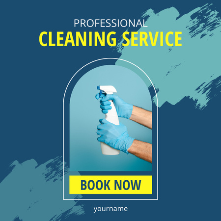 Plantilla de diseño de oferta de servicio de limpieza profesional Instagram AD 