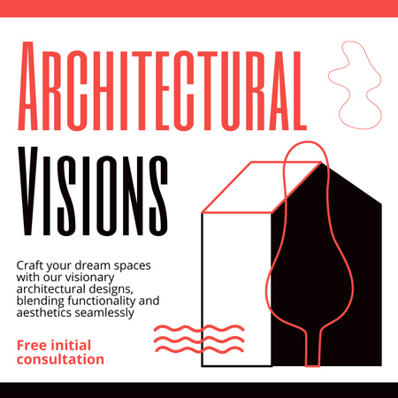 Modèle de visuel Annonce de visions architecturales - Instagram AD