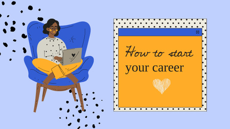How to Start Your Career Youtube Thumbnail Design Template