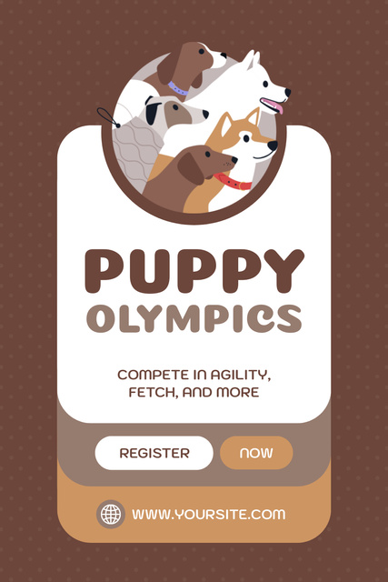Ontwerpsjabloon van Pinterest van Purebred Dogs Competition