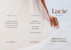 Wedding Dresses Agency Ad with Tender Bride