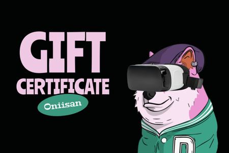VR Gear Offer Gift Certificate Modelo de Design