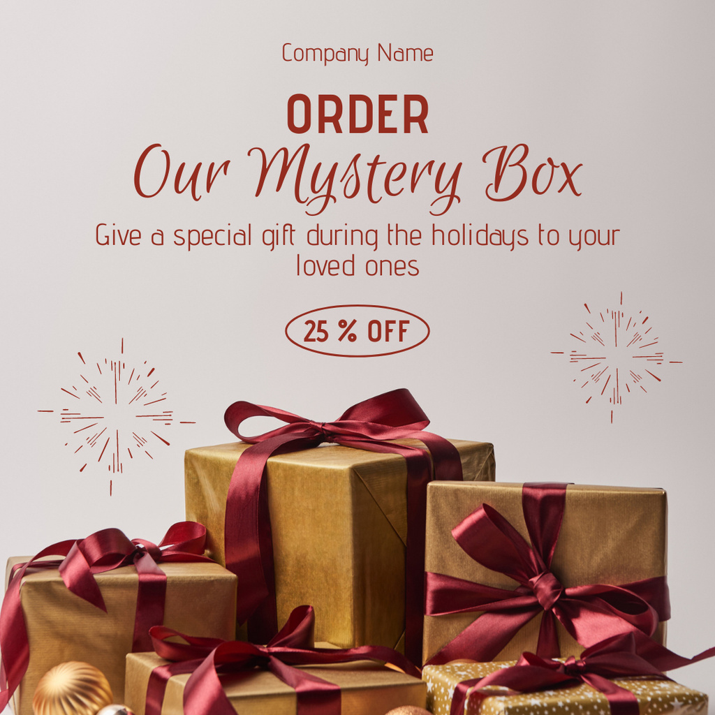 Plantilla de diseño de Mystery Gift Box Ordering Instagram 