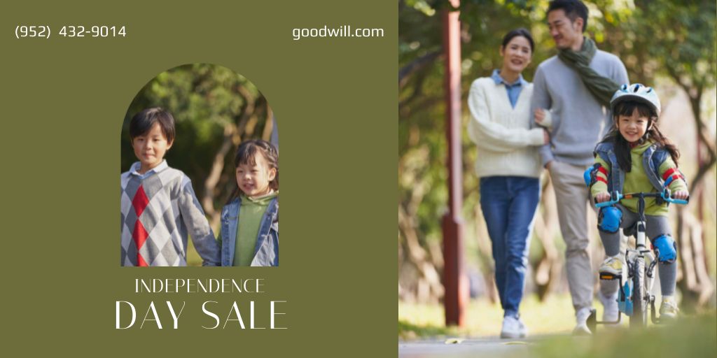 USA Independence Day Sale of Goods for Families Twitterデザインテンプレート