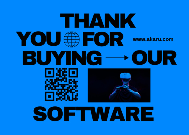 Virtual Reality Glasses Software Offer Postcard 5x7in Design Template