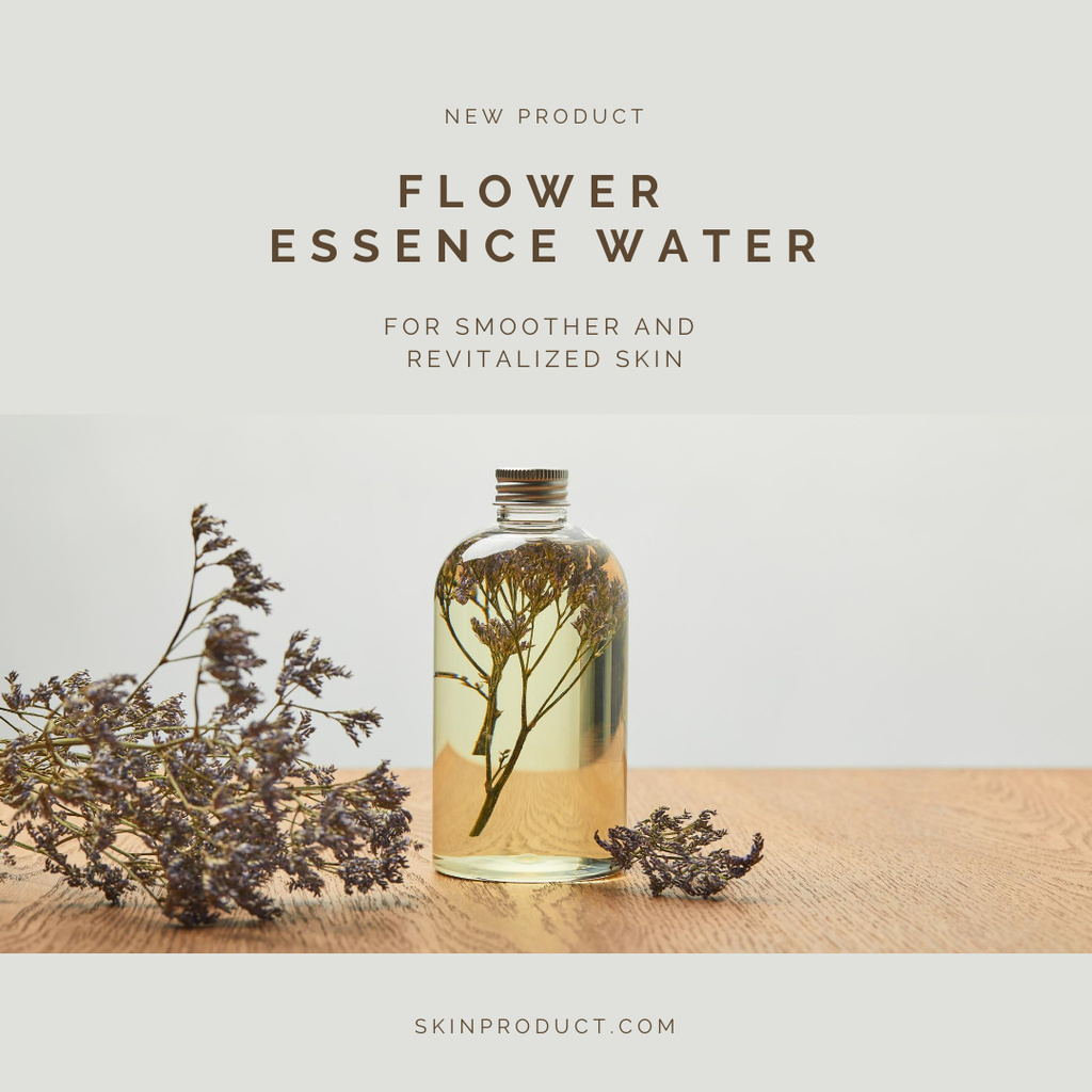Flower Essential Water Instagram Šablona návrhu