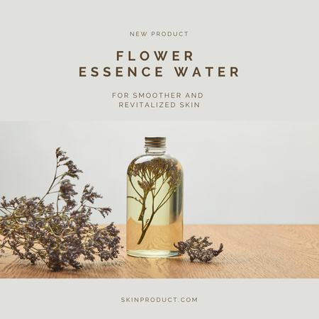 Flower Essential Water Instagram Design Template