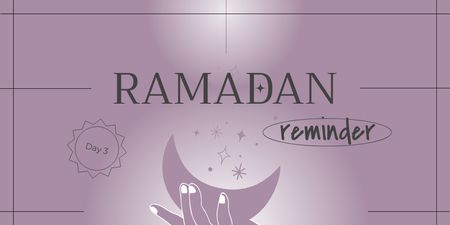 Crescent for Ramadan Celebration Twitter Design Template