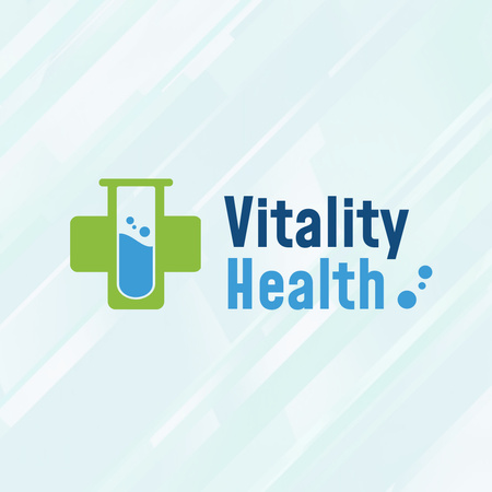 Ontwerpsjabloon van Animated Logo van Goed uitgeruste medische centrumpromotie met laboratorium