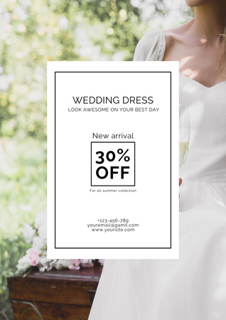 Platilla de diseño New Arrival of Wedding Dresses Poster