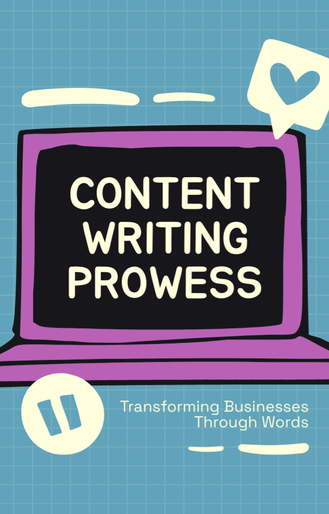 Offering Content Writing Service For Business Clients IGTV Coverデザインテンプレート