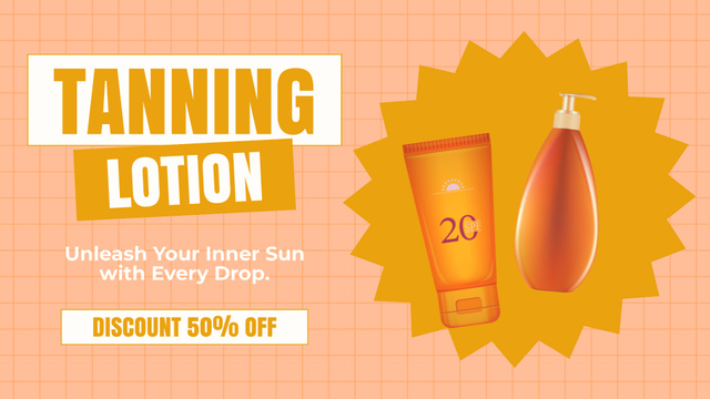 Tanning Lotions and Sunscreens Discount Full HD video Design Template