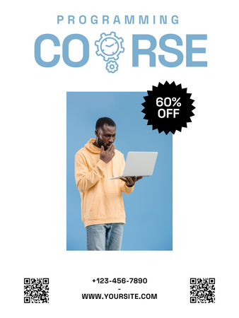 Discount Offer on Programming Class Poster US Design Template