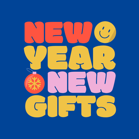 Ontwerpsjabloon van Instagram van New Year Gifts Offer