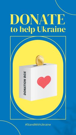 Stand With Ukraine Instagram Story Šablona návrhu
