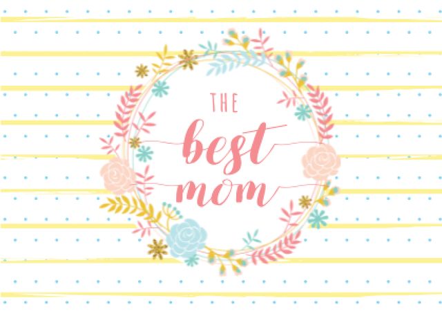 Mother's day greeting Card Tasarım Şablonu