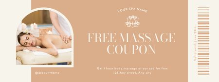Ontwerpsjabloon van Coupon van Free Body Massage Therapy