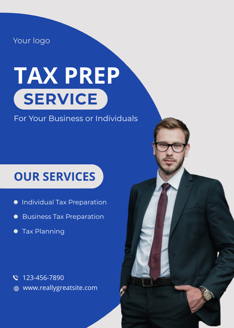 Offer of Tax Prep Services Flayer Design Template