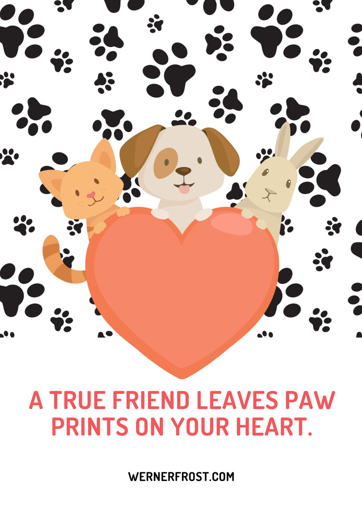 Platilla de diseño Citation about a true friend Poster